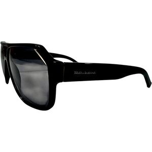 Dolce & Gabbana DG4138 Polarized Black Oversized Sunglasses 62mm Italy